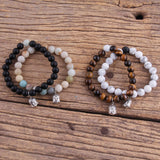 Bohemian Buddha Head OM Beaded Bracelet Set