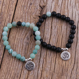 Bohemian Buddha Head OM Beaded Bracelet Set