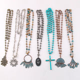 Boho Jewelry Cross Drop Necklaces for Women