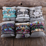 Bohemian Natural Stone Bracelet & Bangle Sets For Women