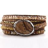 Boho Jewelry Bracelet Natural Stones Beads Charm Wrap Handma Bracelets