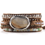 Boho Jewelry Bracelet Natural Stones Beads Charm Wrap Handma Bracelets