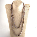 RH Bohemian Jewelry Long Glass TigerEye Pave Necklace For Women