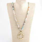 Bohemian Drop Pendant Necklace for Women - Boho Gift