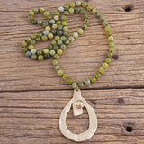 Bohemian Drop Pendant Necklace for Women - Boho Gift