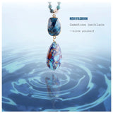 Bohemian Drop Stone Pendant Boho Necklace for Women