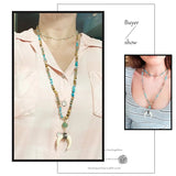 RH Bohemian Jewelry Natural Stones Moon Necklace Women Gift