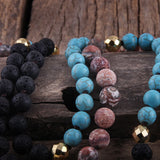 Boho Stone Horn Pendant Necklace for Women