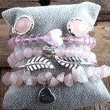 Bohemian Stone Beaded Bracelet 5pc Set for Women