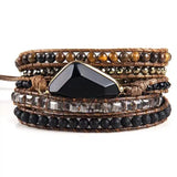 Bohemian Jewelry Triangle Natural Stones Charm Wrap Bracelets