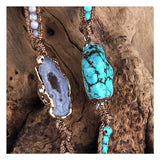 Bohemian Wrap 5 Strands Bracelets Natural Stones Charm Gift
