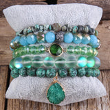 Boho Beaded Bracelet 5pc Stack Drop Bracelet & Bangle Set Women Jewelry