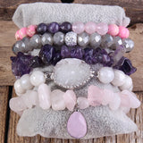 Boho Beaded Bracelet 5pc Stack Drop Bracelet & Bangle Set Women Jewelry
