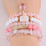 Boho Beaded Bracelet 5pc Stack Drop Bracelet & Bangle Set Women Jewelry