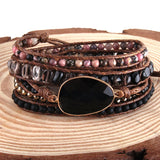 RH Boho Bracelet Natural Stones Charm Wrap Bracelets