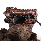 RH Boho Bracelet Natural Stones Charm Wrap Bracelets