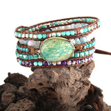 RH Boho Bracelet Natural Stones Charm Wrap Bracelets