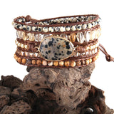 RH Boho Bracelet Natural Stones Charm Wrap Bracelets
