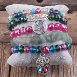 5pc Boho Multicolor Beaded Bracelet Set Women's Jewelry Accessory