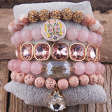 5pc Boho Multicolor Beaded Bracelet Set Women's Jewelry Accessory