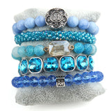 5pc Yellow Stack Bracelet Set Boho Jewelry