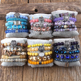 5pc Yellow Stack Bracelet Set Boho Jewelry