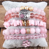Boho Jewelry Set 5pc Beaded Stack Bracelet Sets For Women