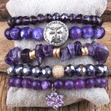 Boho Jewelry Set 5pc Beaded Stack Bracelet Sets For Women