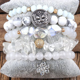 Boho Jewelry Set 5pc Beaded Stack Bracelet Sets For Women
