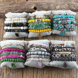 6pc Boho Jewelry Set Stack Bracelet Bangle Set Bohemian Gift