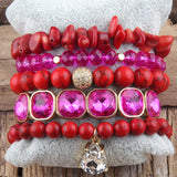 Boho Jewelry Set 5pc Stack Bracelet Sets For Women
