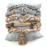 Boho Jewelry Set 5pc Stack Bracelet Bohemian Gift