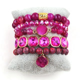 Boho Beaded Bracelet Set 5pc for Women