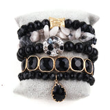 Boho Beaded Bracelet Set 5pc for Women