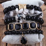 Boho Beaded Bracelet Set 5pc for Women