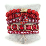 Boho Beaded Bracelet Set 5pc for Women