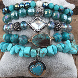 Boho 5pc Stack Bracelet Set for Women