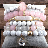 Boho Stack Bracelet Set Natural Beaded Bohemian Jewelry