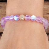 Beaded Bracelet 8mm Cubic Zircon Crystal Bracelets For Women Jewelry