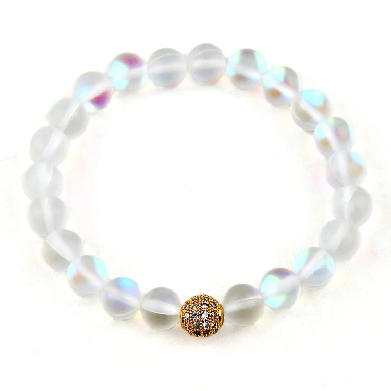 Beaded Bracelet 8mm Cubic Zircon Crystal Bracelets For Women Jewelry