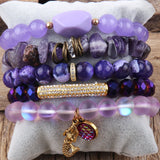 5pc Beaded Charm Bracelet Set for Women