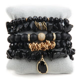 5pc Beaded Charm Bracelet Set for Women