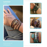 Boho Bracelet 5 Strands Wrap Bracelets Gift DropShipping