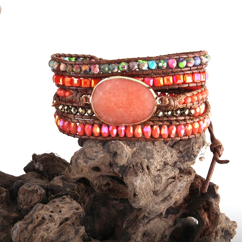 RH Friendship Beaded Armbander Mixed 5X Wrap Bracelets