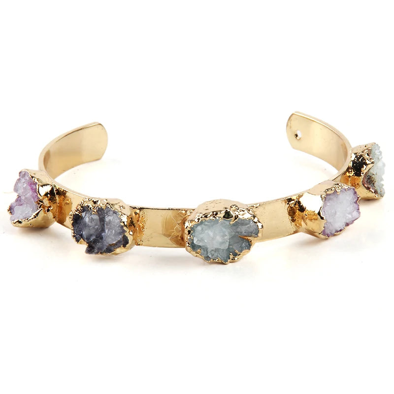 RH Jewelry 5 Druzy Charm Bangle Women Gift