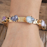 RH Jewelry 5 Druzy Charm Bangle Women Gift