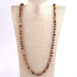 RH 8mm Natural Stones 108 bead Long Necklaces Women Necklace