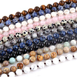 RH 8mm Natural Stones 108 bead Long Necklaces Women Necklace
