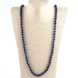 RH 8mm Natural Stones 108 bead Long Necklaces Women Necklace