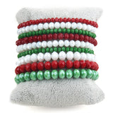 Colorful Glass Crystal Beaded Bracelet Set - 9pc Stack for Women